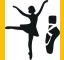 Generate  Prosta minimalistyczna ikonka sylwetki tancerza lub butow baletowych dla zajec tanecznych  in a modern vector art style with a flat design aesthetic