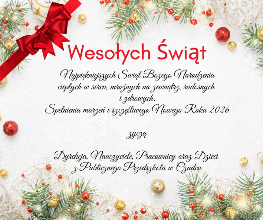 Wesołych Świąt Bożego Narodzenia!