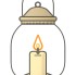 Generate  Prosty rysunek znicza  szklany lampion z zaokraglonymi bokami ozdobna pokrywka i plonaca swieczka w srodku czyste kontury delikatne cieniowanie spokojny i elegancki charakter jasne neutralne tlo  i