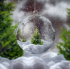 Green and Gray Natural Illustrative Hello December Winter Season Greeting Facebook Post