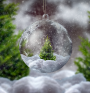 Green and Gray Natural Illustrative Hello December Winter Season Greeting Facebook Post