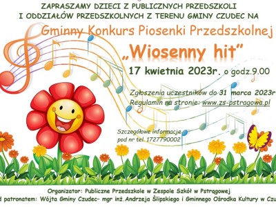 Konkurs piosenki przedszkolnej plakat