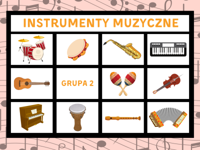 Musical instruments Bingo Worksheet