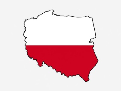 POLSKA KONTURY KRAJU I KOLORY bialo czerwony