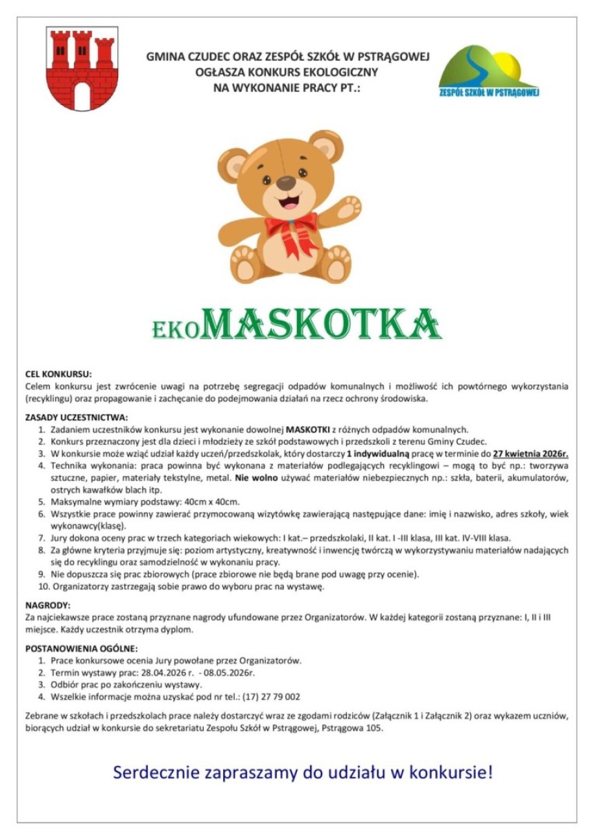 Konkurs pn.: Ekomaskotka