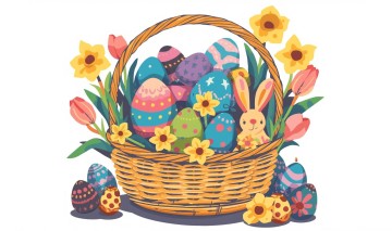 koszyczek wilkanocny grafika