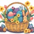 koszyczek wilkanocny grafika