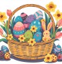 koszyczek wilkanocny grafika