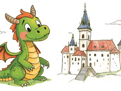 smok wawelski krakow rysunek dla dzieci