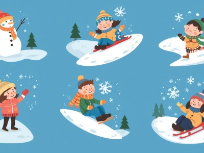 zabawy na sniegu grafika